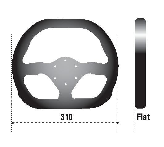 Sparco Steering Wheel 310X260 Suede Black