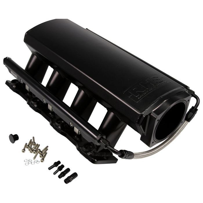 Fast Intake Manifold, Rhs Sheet Met Al, Ls Cathedral Port, Black W/ Fuel Rail Kit