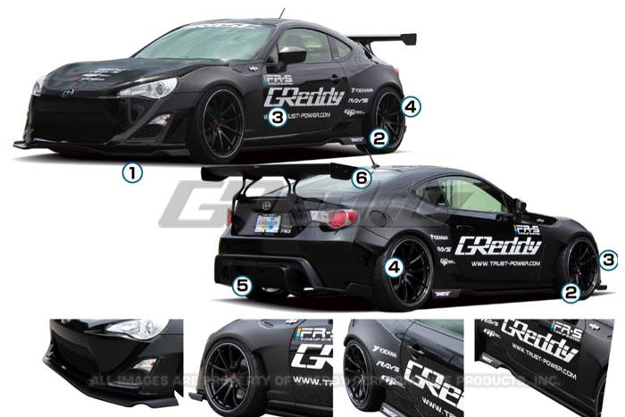 GReddy 13+ Scion FR-S Full Greddy X Rocket Bunny 86 Wide Body Aero Kit w/ GT Wing