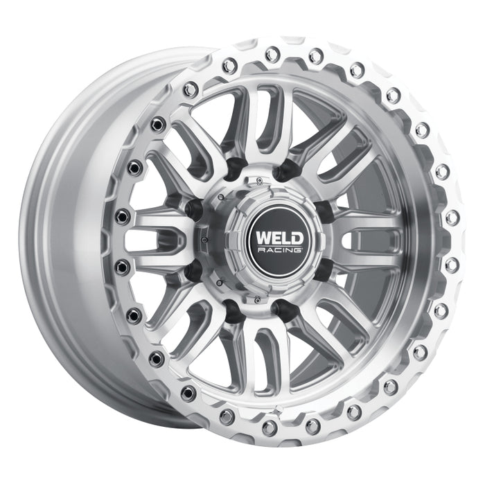 Weld Off-Road Swift 17x9in 6x135 / 6x139.7 BP ET-12 106.1mm CB - Gloss Silver Machined Wheel & Ring