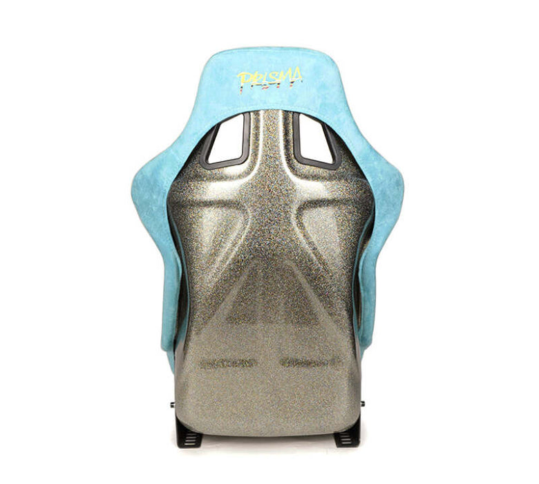NRG FRP Bucket Seat ULTRA Edition W/ Grey Pearlized Back / Teal Microfiber Material - Large