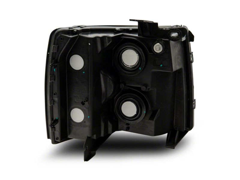 Raxiom 07-14 Chevrolet Silverado 1500 HD Axial OEM Rep Headlights- Chrome Housing- Smoked Lens