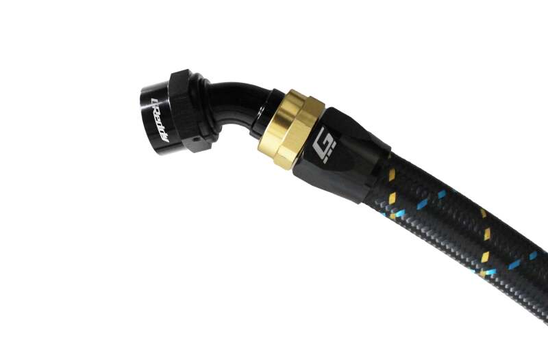 GReddy AN08 45 DEGREE HOSE END SWIVEL BLACK/GOLD ANODIZED