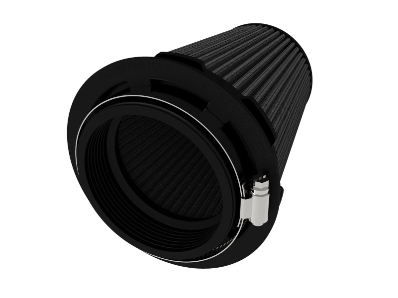 aFe Momentum Intake Air Filter w/Black Pro 5R (Pair) 3-1/2IN F x 5IN B x 3-1/2IN T (Inverted) x 6IN