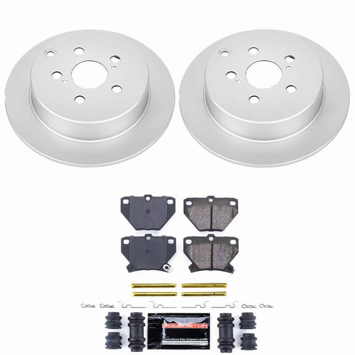 Power Stop 03-06 Pontiac Vibe Rear Z23 Coated Brake Kit