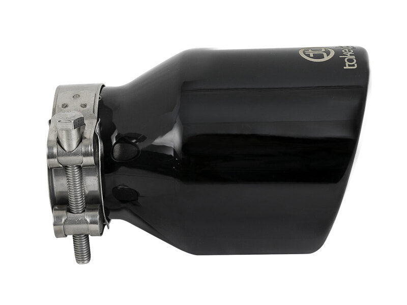 aFe Takeda Universal Exhaust Tip 2-1/2 IN Inlet x 4 IN Outlet x 6 IN L- Black