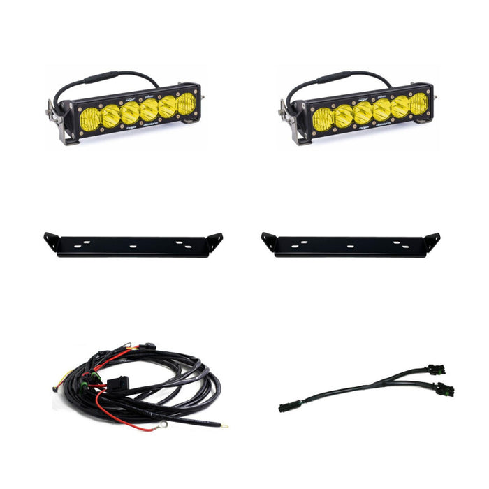 Baja Designs 2021+ Ford Raptor OnX6 Behind Grill Kit -10in. Amber D/C