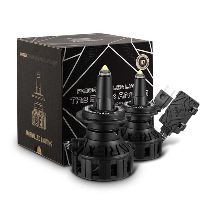 AlphaRex Black Ammo Panoramic LED Light Bulbs - H11