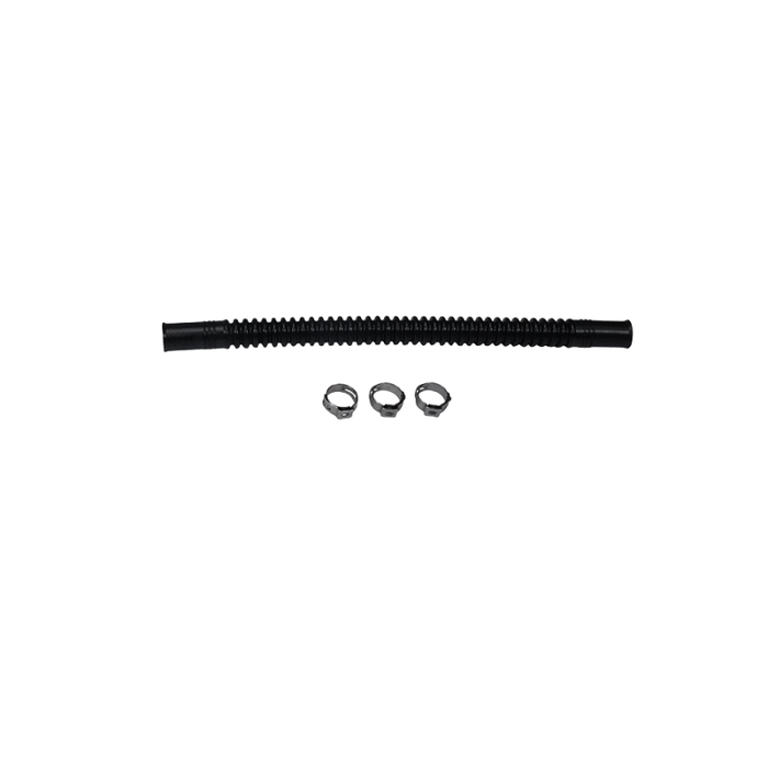 DeatschWerks Convoluted Tubing 200mm length x 10mm ID Side 1 x 10mm ID Side 2 - Black