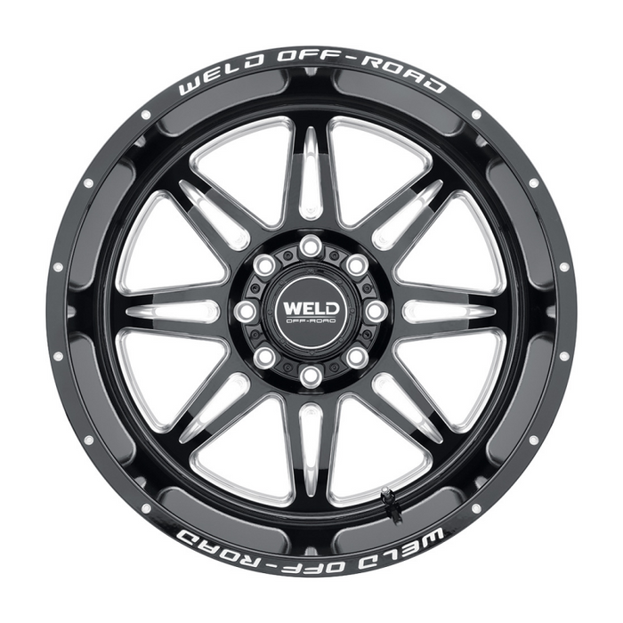 Weld Cheyenne W132 Series 22x10 / 8x180 BP / -18 Offset / 4.75 BS / 124.3 Bore - Gloss Black MIL