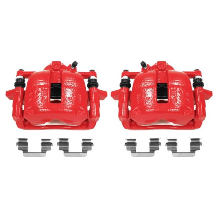 Power Stop 07-16 Mini Cooper Front Red Calipers w/Brackets - Pair