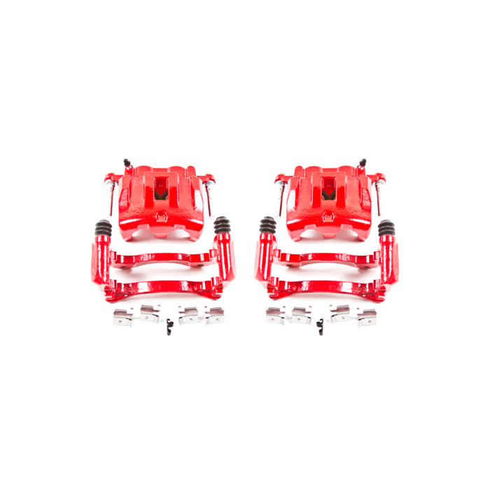 Power Stop 99-04 Jeep Grand Cherokee Front Red Calipers w/Brackets - Pair