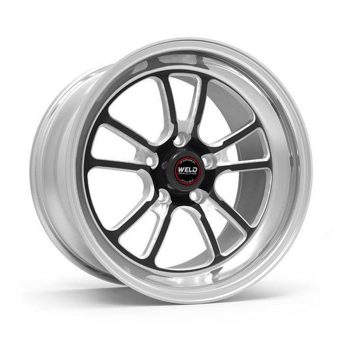 Weld S70 RT-S 18x10in / 5x114.3 BP / 7.1in. BS - Black Center - Polished Shell Wheel