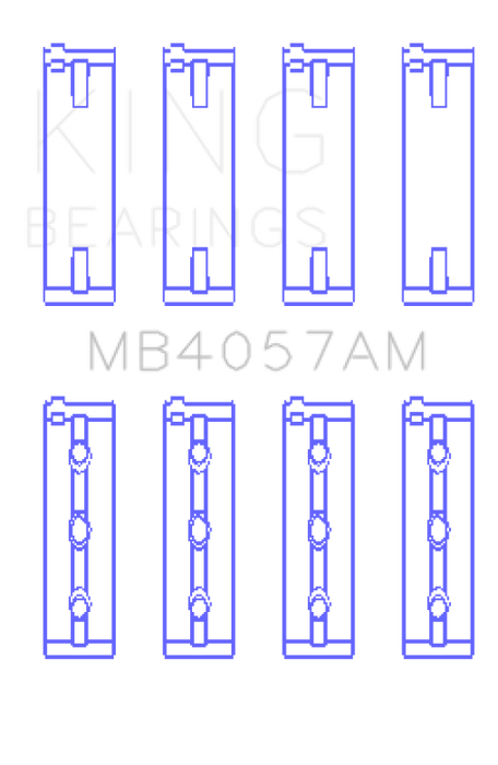 King Engine Bearings Honda C27A4 (Size +0.50mm) Main Bearing Set