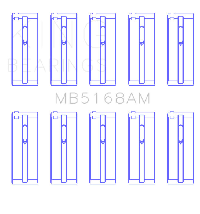 King Engine Bearings Honda F22B/H22A (Size +0.75mm) Main Bearing Set