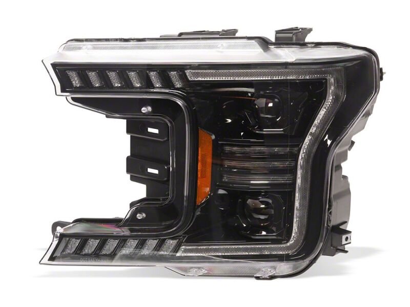 Raxiom 18-20 Ford F-150 LED Halo Surround Headlights with White DRL- Black Housing- Clear Lens