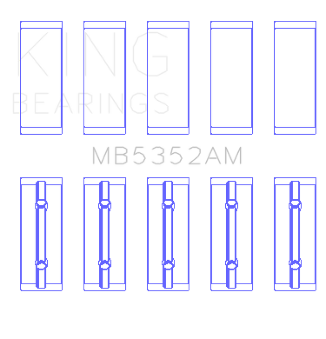 King Engine Bearings Renault K9K/K4M (Size +0.50mm) Main Bearing Set