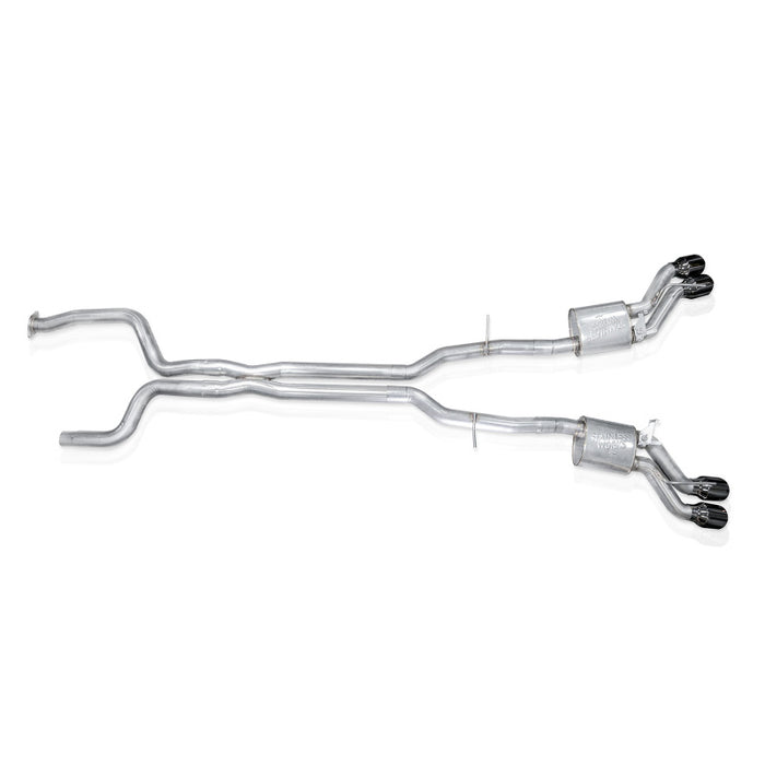 Stainless Works 22-25 Cadillac CT5-V Blackwing Catback Exhaust - Black Chrome Tips