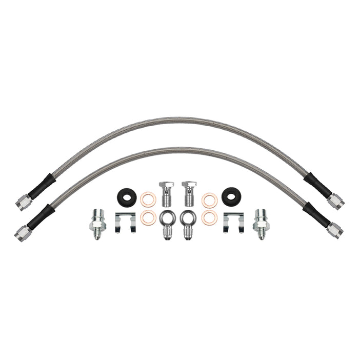 Wilwood flexline kit 16IN. -3 male to M10-1.0 BF M10-1.0 banjo -3M to M10-1.0 straight