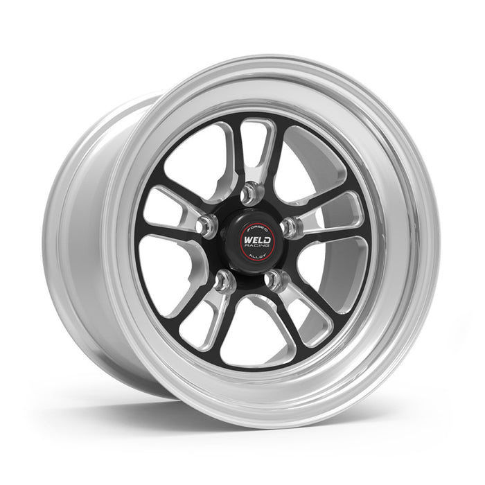 Weld S70 RT-S 15x10in / 5x120.65 BP / 7.5in. BS - Black Center - Polished Shell Wheel