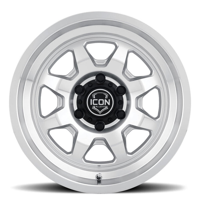 ICON Nuevo 17x8.5 / 6x5.5 / 25mm / 5.75in BS Silver Machined Wheel