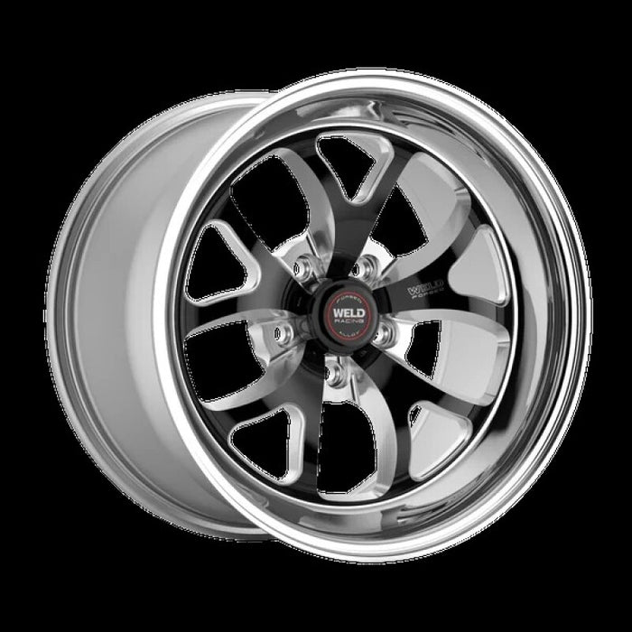Weld S76 18x10 / 5x4.75in BP / 7.1in. BS Black Wheel (High Pad) - Non-Beadlock