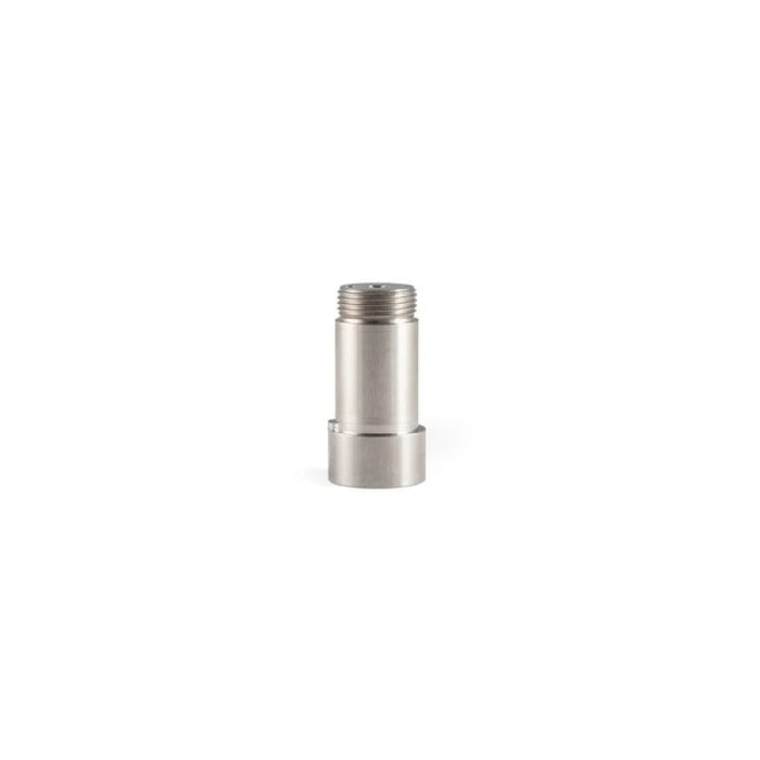 Kartboy StackLock Gravel Shift Knob Kit - White Delrin Cylinder - SS Core - Black & Red Trim Rings