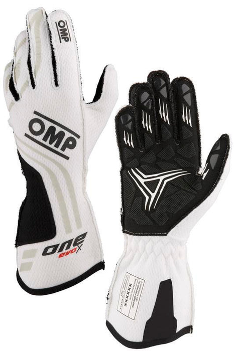 OMP ONE EVO X GLOVES FIA 8856-2018 ORANGE / BLACK SZ XL