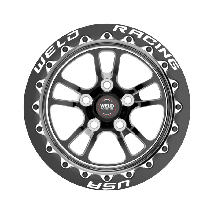 Weld S70 RT-S 15x11in / 5x115 BP / 6.5in. BS - Black Center - Polished Shell Wheel