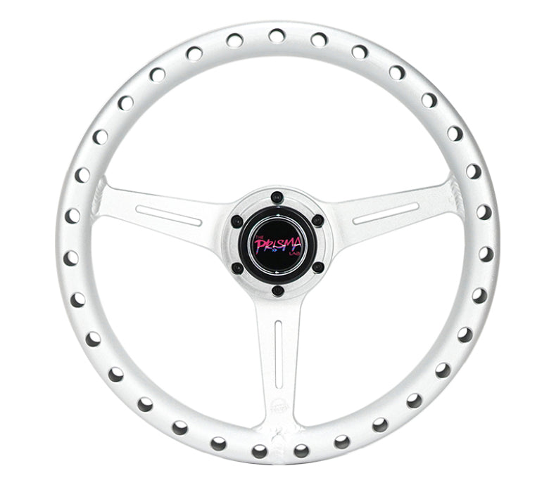 NRG All Aluminum Steering Wheel 330mm - Extra Light- Ergonomic Grip- Anadized Silver
