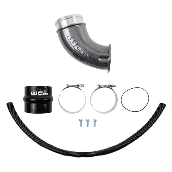 Wehrli 01-04 Duramax LB7 4in High Flow Intake Horn - Fine Texture Black