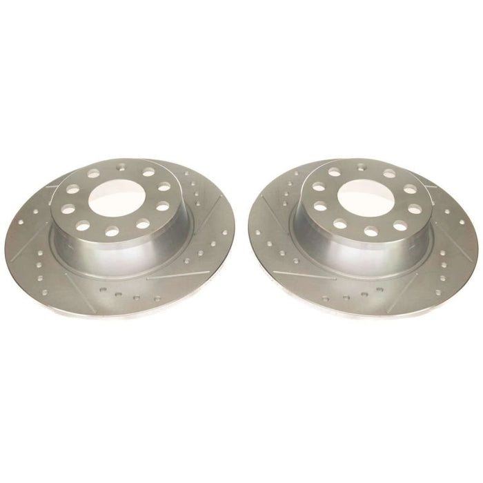 Power Stop 2019 Volkswagen Jetta Rear Evolution Drilled & Slotted Rotors - Pair