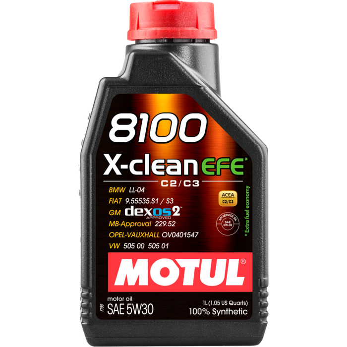 Motul 1L Synthetic Engine Oil 8100 X-CLEAN 5W30