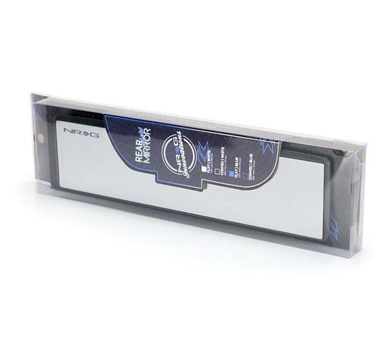 NRG 270mm Wide Panorama Clip-on Rearview Mirror - Flat w/ Blue Tint