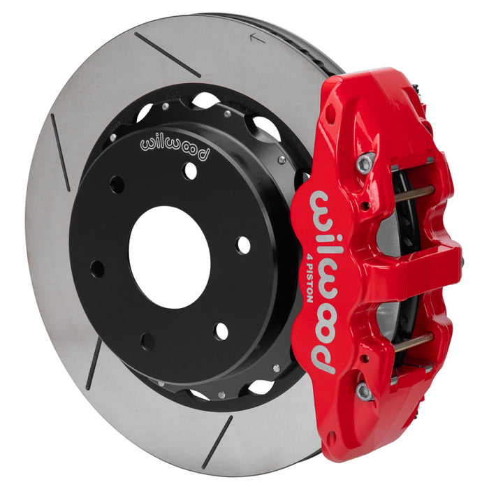 Wilwood kit rear DISC/DRUM AERO4 big ford new style 2.50 offset 14.00 rotor GT 6 lug red