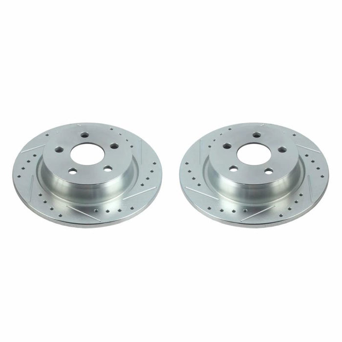 Power Stop 18-20 Ford Transit Connect Rear Evolution Drilled & Slotted Rotors - Pair