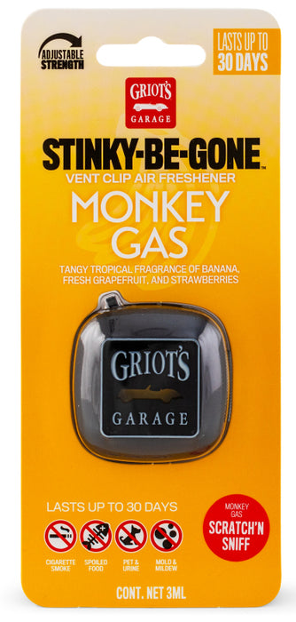 Griots Garage Stinky-Be-Gone Vent Clip Air Freshener - Monkey Gas