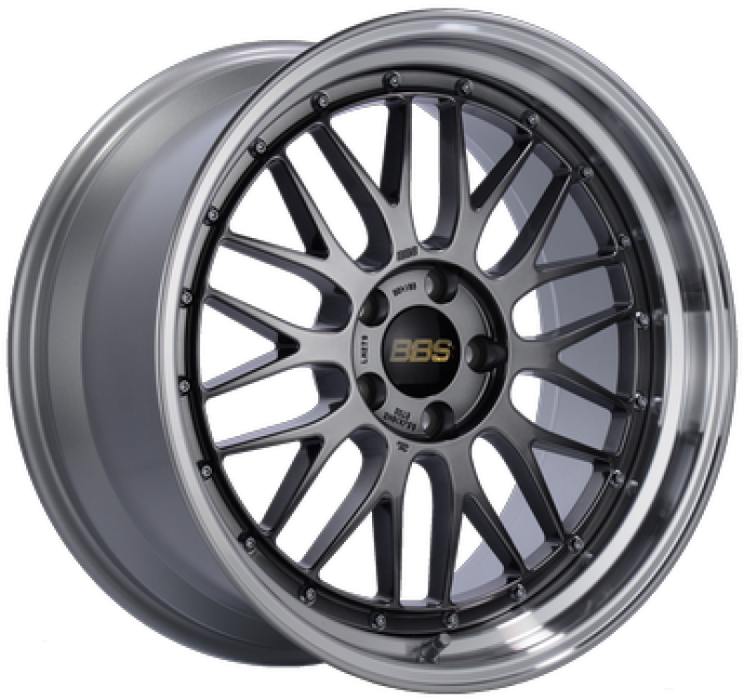 BBS LM 19x9 5x112 ET42 Diamond Black Center Diamond Cut Lip Wheel -82mm PFS/Clip Required
