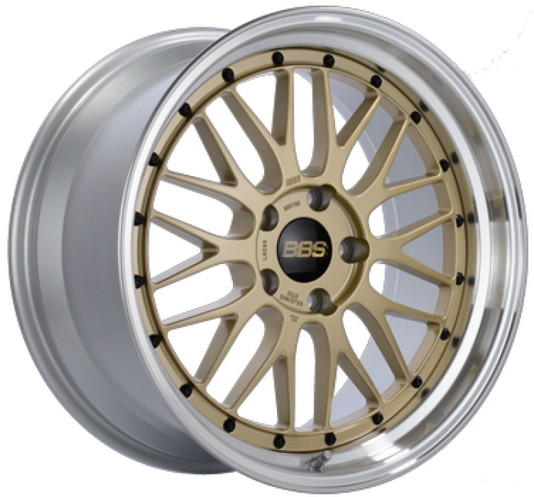 BBS LM 19x10 5x130 ET45 CB 71.6 Gold Center/Machined Lip Wheel