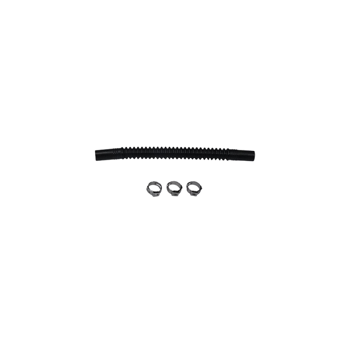 DeatschWerks Convoluted Tubing 150mm Length x 10mm ID Side 1 x 10mm ID Side 2 - Black