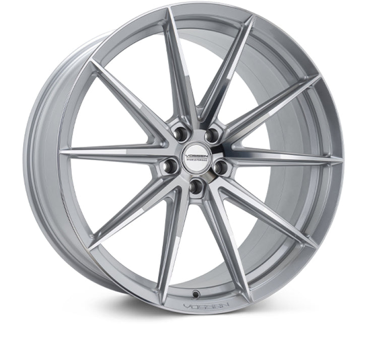 Vossen HFX-2 22x10.5 / 5x112 / ET35 / Deep Face / 66.5 - Silver Polished Wheel
