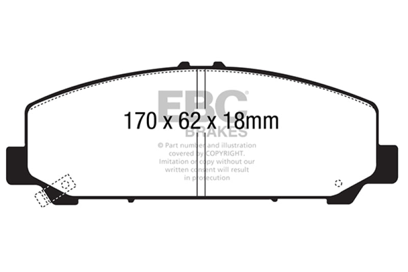 EBC 06-07 Infiniti QX56 5.6 (Akebono) Extra Duty Front Brake Pads