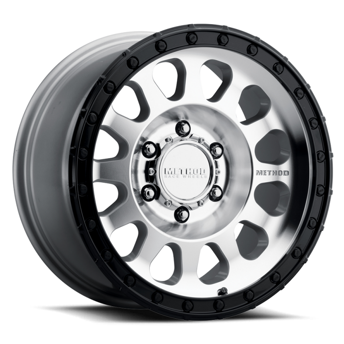 Method MR315 17x9 -12mm Offset 6x5.5 106.25mm CB Machined Wheel - Gloss Black Lip