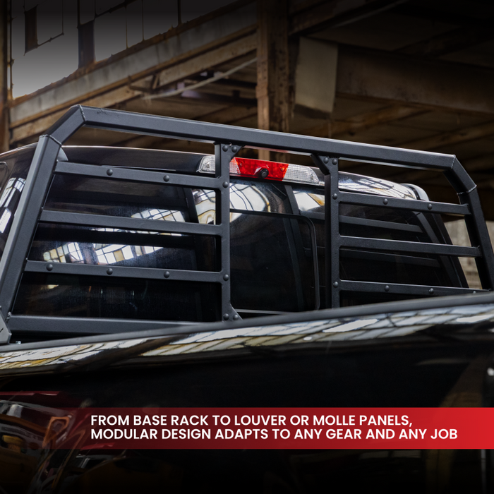 Gen-Y 20+ GMC GM 2500/3500 Defender 2 Outer Louver Panel for Headache Rack - Black