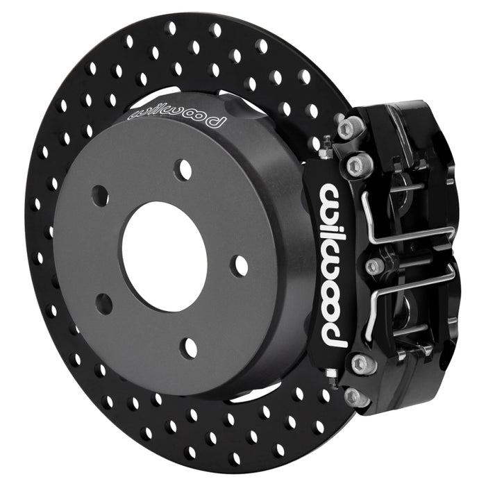 Wilwood 22-24 Polaris RZR Turbo/ Pro R 5-Lug Rear Big Brake Kit - Drilled Rotors Black Powder Coat
