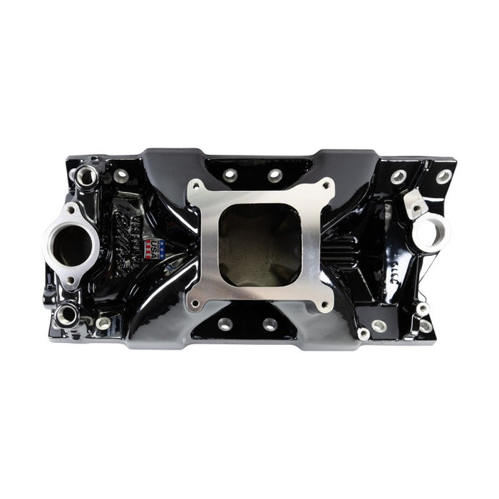 Edelbrock Chevy SB Victor Jr. 23 Degree Black Plasma Intake Manifold