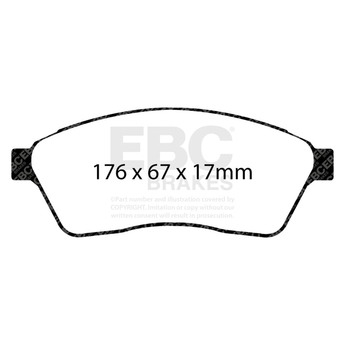 EBC 10-11 Cadillac SRX 2.8 Turbo Redstuff Front Brake Pads
