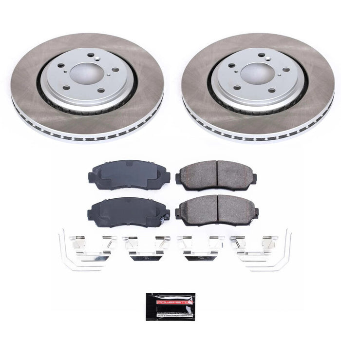 Power Stop 19-22 Honda Passport Front Semi-Coated Rotor Kit