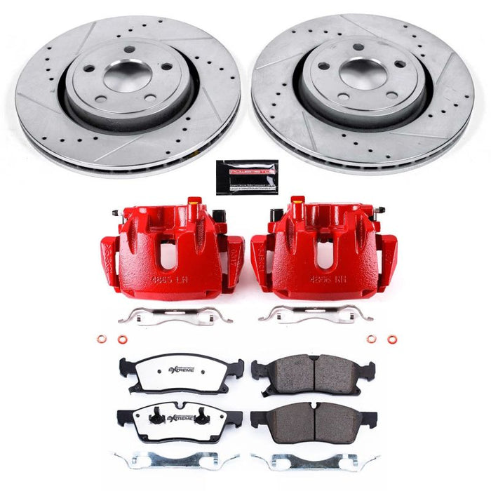 Power Stop 11-12 Jeep Gr& Cherokee Front Z36 Truck & Tow Kit w/Cals