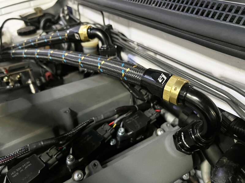 GReddy AN08 30 DEGREE HOSE END SWIVEL BLACK/GOLD ANODIZED